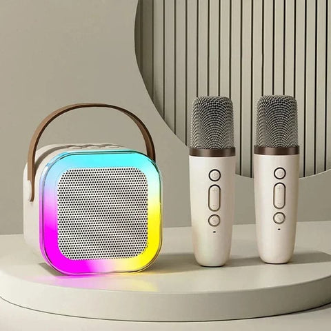 Machine de Karaoké K12 Portable Bluetooth 5.3 Pa, Système de Haut-Parleurs avec Microphone 1-2 Sans Fil, pour la Maison, Chant en Famille, Cadeaux pour Enfants, Nouvelle Collection