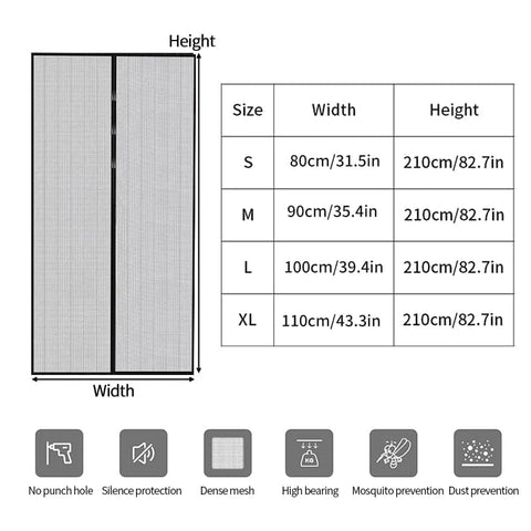 Magnetic Screen Door Curtain Anti Mosquito Door Screen Self Adhesive Curtain Mosquito Nets for Window insect Proof Net