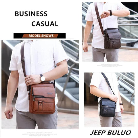 Guitar EP BULUO-Sacs à bandoulière en cuir pour hommes, sac à main d'affaires décontracté, marque initiée, haute qualité, mode, nouveau